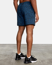 6 Yogger Stretch Elastic Waist Shorts 17" Blue V201TRYS RVCA