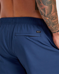 6 Yogger Stretch Elastic Waist Shorts 17" Blue V201TRYS RVCA