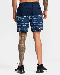 3 Yogger Stretch Elastic Waist Shorts 17" Blue V201TRYS RVCA