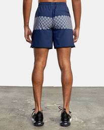 2 Yogger Stretch Elastic Waist Shorts 17" Blue V201TRYS RVCA