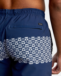 7 Yogger Stretch Elastic Waist Shorts 17" Blue V201TRYS RVCA