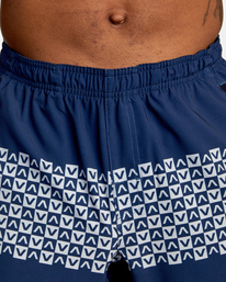 9 Yogger Stretch Elastic Waist Shorts 17" Blue V201TRYS RVCA