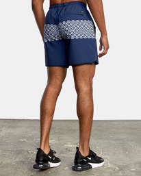 5 Yogger Stretch Elastic Waist Shorts 17" Blue V201TRYS RVCA
