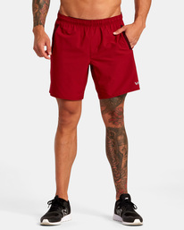 1 Yogger Stretch Elastic Waist Shorts 17" Grey V201TRYS RVCA