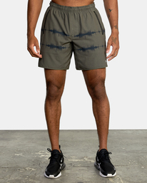 0 Yogger Stretch Elastic Waist Shorts 17" Brown V201TRYS RVCA