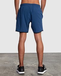 3 Yogger Stretch Elastic Waist Shorts 17" Blue V201TRYS RVCA