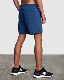 6 Yogger Stretch Elastic Waist Shorts 17" Blue V201TRYS RVCA