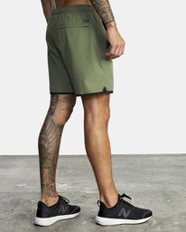 7 Yogger Stretch Elastic Waist Shorts 17" Green V201TRYS RVCA