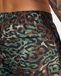 8 Yogger Stretch Elastic Waist Shorts 17" Green V201TRYS RVCA