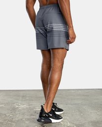 6 Yogger Stretch Elastic Waist Shorts 17" Black V201TRYS RVCA