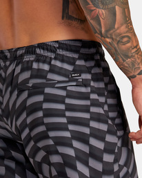 8 Yogger Stretch Elastic Waist Shorts 17" Black V201TRYS RVCA