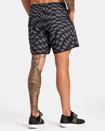 5 Yogger Stretch Elastic Waist Shorts 17" Black V201TRYS RVCA