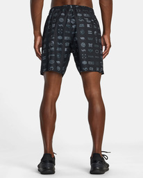 1 Yogger Stretch Elastic Waist Shorts 17" Black V201TRYS RVCA