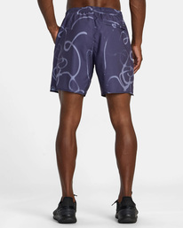 1 Yogger Stretch Elastic Waist Shorts 17" Black V201TRYS RVCA