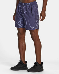 3 Yogger Stretch Elastic Waist Shorts 17" Black V201TRYS RVCA