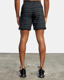 2 Yogger Stretch Elastic Waist Shorts 17" Black V201TRYS RVCA