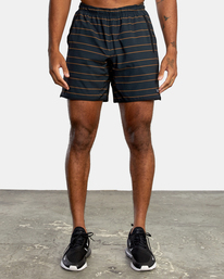 1 Yogger Stretch Elastic Waist Shorts 17" Black V201TRYS RVCA