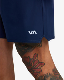 4 YOGGER STRETCH ATHLETIC SHORTS 17" Blue V201TRYS RVCA