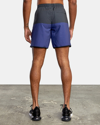 2 Yogger Stretch Elastic Waist Shorts 17" Purple V201TRYS RVCA