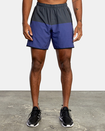 1 Yogger Stretch Elastic Waist Shorts 17" Purple V201TRYS RVCA