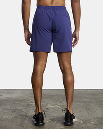 2 Yogger Stretch Elastic Waist Shorts 17" Purple V201TRYS RVCA