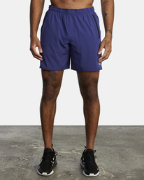 1 Yogger Stretch Elastic Waist Shorts 17" Purple V201TRYS RVCA
