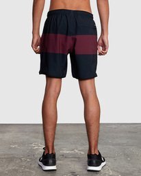 3 Yogger Stretch Elastic Waist Shorts 17" Red V201TRYS RVCA