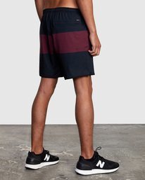 7 Yogger Stretch Elastic Waist Shorts 17" Red V201TRYS RVCA
