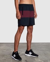 8 Yogger Stretch Elastic Waist Shorts 17" Red V201TRYS RVCA
