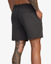 6 YOGGER STRETCH ATHLETIC SHORTS 17" Grey V201TRYS RVCA