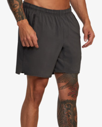 7 YOGGER STRETCH ATHLETIC SHORTS 17" Grey V201TRYS RVCA