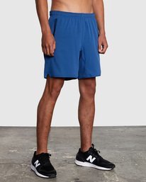 4 YOGGER STRETCH ATHLETIC SHORTS 17" Blue V201TRYS RVCA