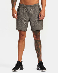 1 Yogger Stretch Elastic Waist Shorts 17" Beige V201TRYS RVCA