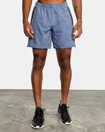 1 Yogger Stretch Elastic Waist Shorts 17" White V201TRYS RVCA