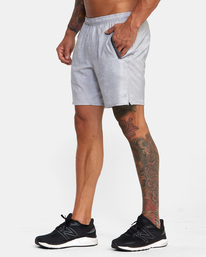 5 Yogger Stretch Elastic Waist Shorts 17" White V201TRYS RVCA