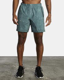 1 Yogger Stretch Elastic Waist Shorts 17" White V201TRYS RVCA