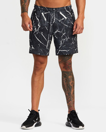 0 Yogger Stretch Elastic Waist Shorts 17" White V201TRYS RVCA