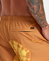 7 Yogger Stretch Elastic Waist Shorts 17" Yellow V201TRYS RVCA