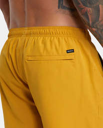 8 Yogger Stretch Elastic Waist Shorts 17" Yellow V201TRYS RVCA
