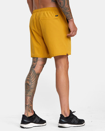 5 Yogger Stretch Elastic Waist Shorts 17" Yellow V201TRYS RVCA