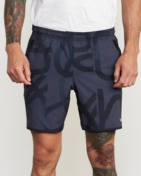 3 YOGGER STRETCH 17" SHORT(Previous Season) Grey V201TRYS RVCA