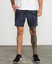1 YOGGER STRETCH 17" SHORT(Previous Season) Grey V201TRYS RVCA