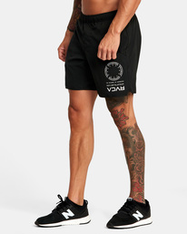 5 Yogger IV Elastic Waist Shorts 17" Black V2091YGR RVCA