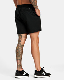 6 Yogger IV Elastic Waist Shorts 17" Black V2091YGR RVCA