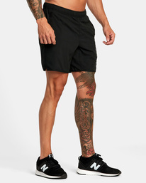 7 Yogger IV Elastic Waist Shorts 17" Black V2091YGR RVCA