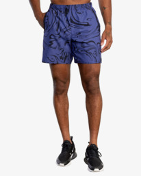 2 Yogger IV Elastic Waist Shorts 17" Blue V2091YGR RVCA