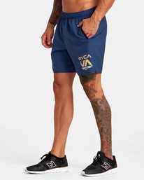 3 Yogger IV Elastic Waist Shorts 17" Blue V2091YGR RVCA