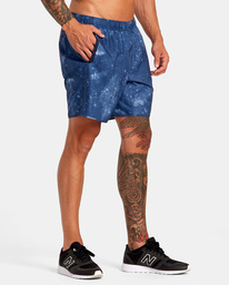 6 Yogger IV Elastic Waist Shorts 17" Blue V2091YGR RVCA