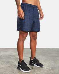 7 Yogger IV Elastic Waist Shorts 17" Blue V2091YGR RVCA