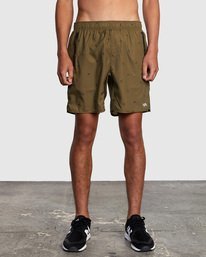 2 Yogger IV Elastic Waist Shorts 17" Brown V2091YGR RVCA